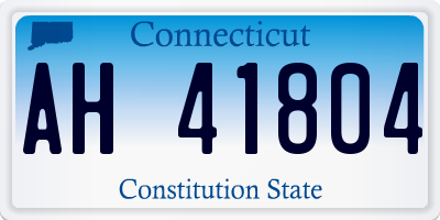 CT license plate AH41804