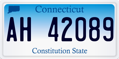 CT license plate AH42089