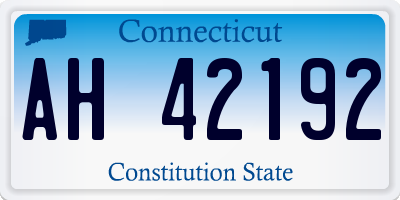 CT license plate AH42192