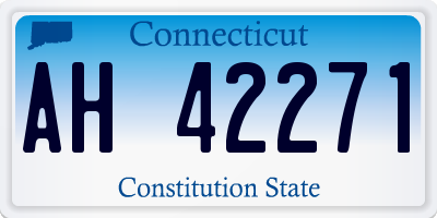 CT license plate AH42271