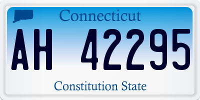 CT license plate AH42295