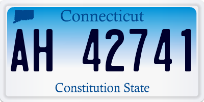 CT license plate AH42741