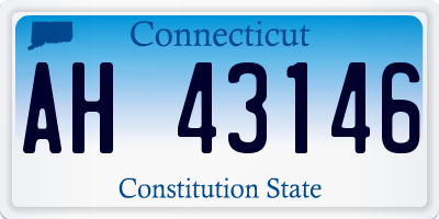 CT license plate AH43146