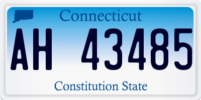 CT license plate AH43485