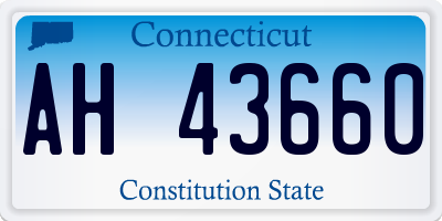 CT license plate AH43660