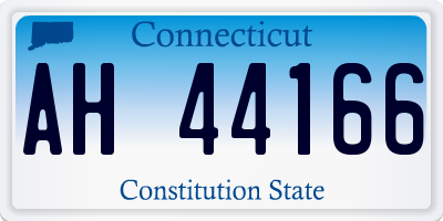 CT license plate AH44166