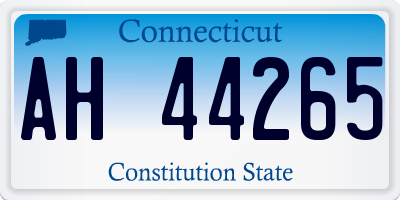 CT license plate AH44265
