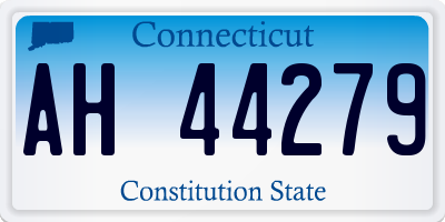 CT license plate AH44279