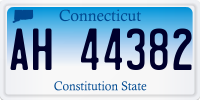 CT license plate AH44382