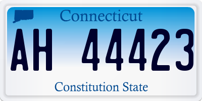 CT license plate AH44423