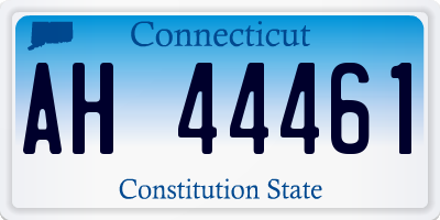 CT license plate AH44461