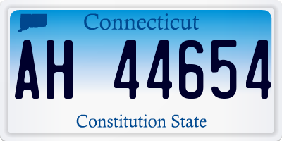 CT license plate AH44654