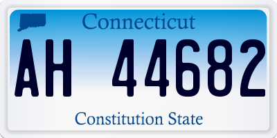 CT license plate AH44682