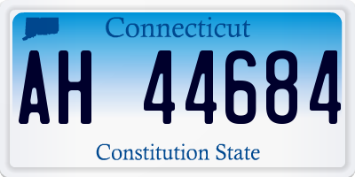 CT license plate AH44684