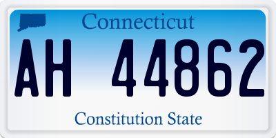 CT license plate AH44862