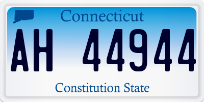 CT license plate AH44944