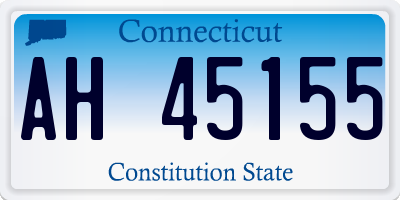 CT license plate AH45155