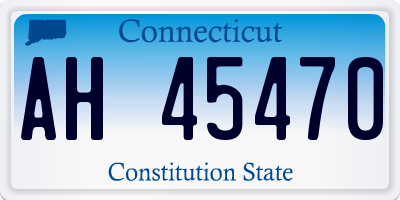 CT license plate AH45470
