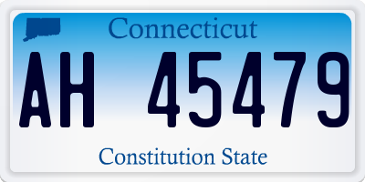 CT license plate AH45479