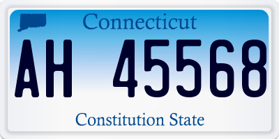 CT license plate AH45568