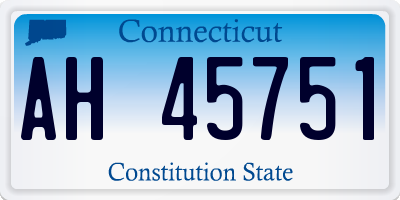 CT license plate AH45751