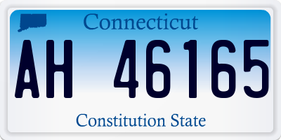 CT license plate AH46165