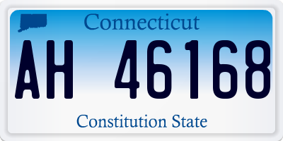 CT license plate AH46168