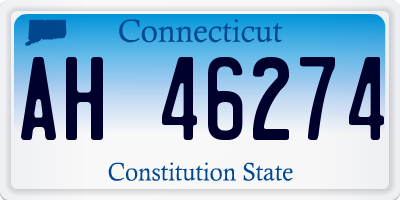 CT license plate AH46274