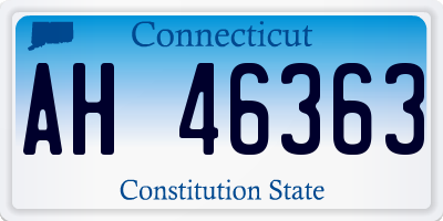 CT license plate AH46363