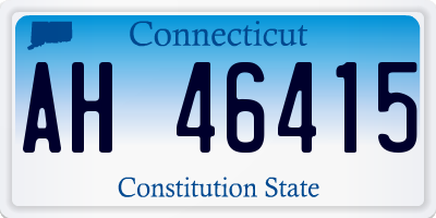 CT license plate AH46415