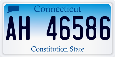 CT license plate AH46586