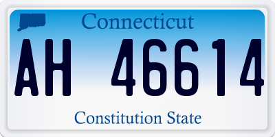 CT license plate AH46614