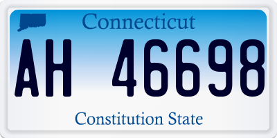 CT license plate AH46698