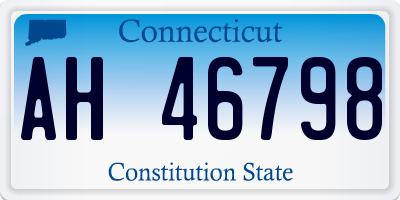 CT license plate AH46798