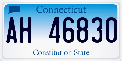 CT license plate AH46830