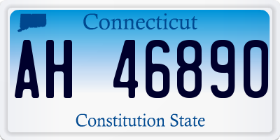 CT license plate AH46890