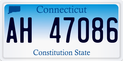 CT license plate AH47086