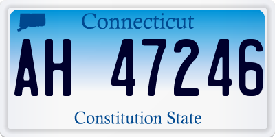 CT license plate AH47246
