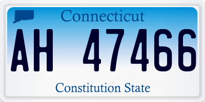 CT license plate AH47466