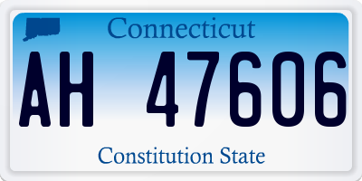 CT license plate AH47606