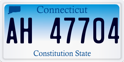 CT license plate AH47704