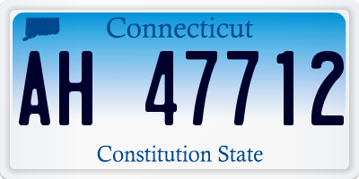 CT license plate AH47712