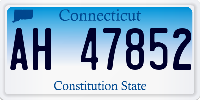 CT license plate AH47852