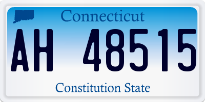 CT license plate AH48515