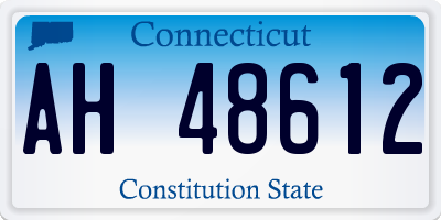 CT license plate AH48612