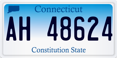 CT license plate AH48624
