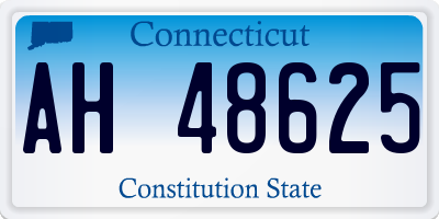 CT license plate AH48625
