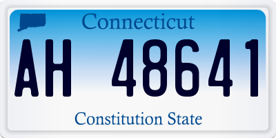 CT license plate AH48641