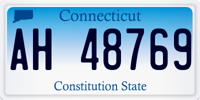 CT license plate AH48769