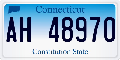 CT license plate AH48970